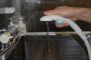 顔、頭に掛ける時のシャワー水量